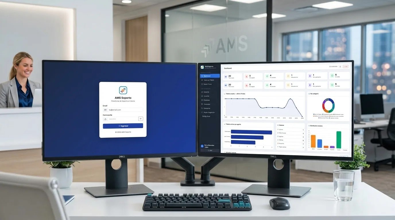 Mockup Interfaz Sistema de Soporte AMS